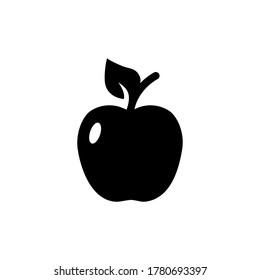 Apple vector icon isolated on a white background. Vector illustration glyph style design. Logo illustration. For ui and ux, website or mobile application. 