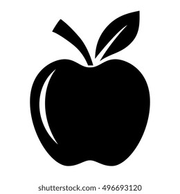Apple vector icon isolated on white background