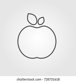apple vector icon - apple icon isolated on white background - sign design
