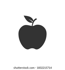 Apple vector icon. Apple nutrition eat healthy pictogram logo