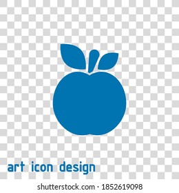 apple vector icon on an abstract background