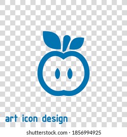 apple vector icon on an abstract background