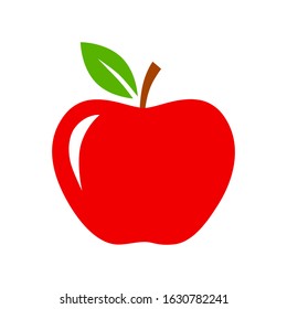 Apple vector icon on white background