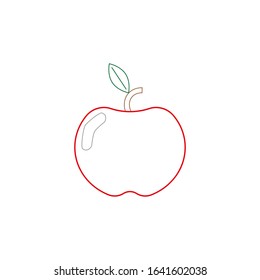 apple vector icon on white background