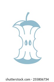 Apple vector icon on white background