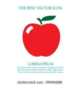 Apple vector icon. Simple isolated symbol sign.
