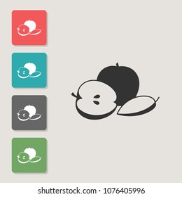 Apple vector icon. Symbol for web, infographics, print design and mobile UX/UI kit. Vector illustration, EPS10.