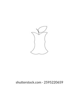  Apple vector icon. apple symbols for your web design continuous line drawing