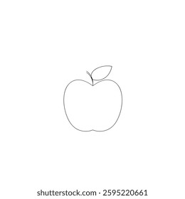  Apple vector icon. apple symbols for your web design continuous line drawing
