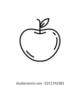 Apple vector icon. vitamins illustration symbol. food sign. diet logo.
