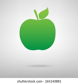 Apple. Vector icon. Watercolor effect