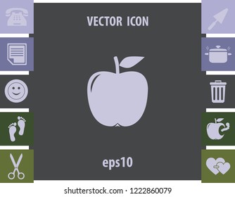  Apple vector icon, web design element