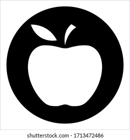 apple vector icons. apple illustration isolated with black background. 