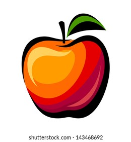 Apple. Vector illustration.