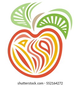 Apple. Vector illustration.