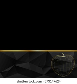Apple vector illustration. Abstract Creative concept vector background. Polygonal design style letterhead and brochure.