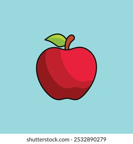 Ilustração vetorial da Apple é um desenho animado