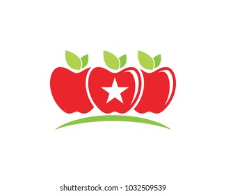 Apple vector illustration design icon logo template