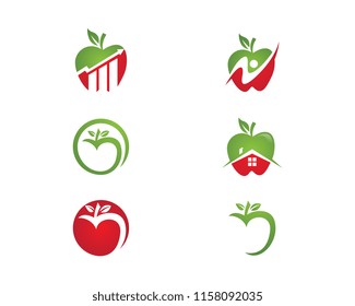 Apple vector illustration design icon logo template