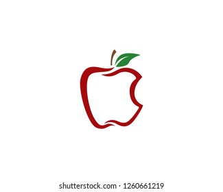 Apple vector illustration design icon logo template - Vector