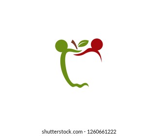 Apple vector illustration design icon logo template - Vector
