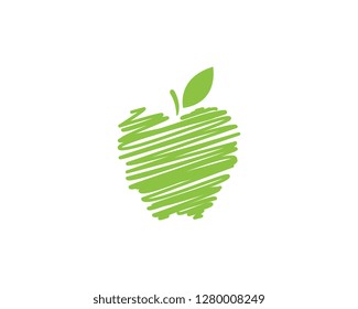 Apple vector illustration design icon logo template
