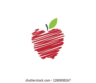 Apple vector illustration design icon logo template