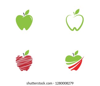 Apple vector illustration design icon logo template
