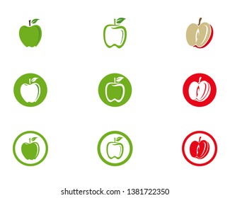 Apple vector illustration design icon logo template