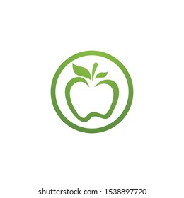Apple vector illustration design icon logo template