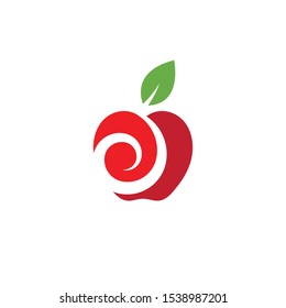Apple vector illustration design icon logo template