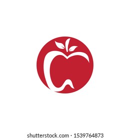 Apple vector illustration design icon logo template