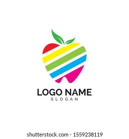 Apple vector illustration design icon logo template
