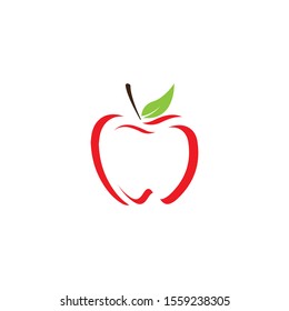 Apple vector illustration design icon logo template