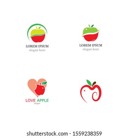 Apple vector illustration design icon logo template