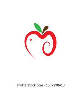 Apple vector illustration design icon logo template