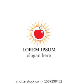 Apple vector illustration design icon logo template
