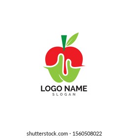 Apple vector illustration design icon logo template