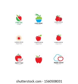 Apple vector illustration design icon logo template