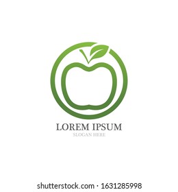 Apple vector illustration design icon logo template