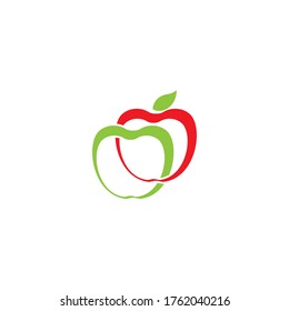 Logo-Vorlage für das Design von ApfelVektorgrafiken