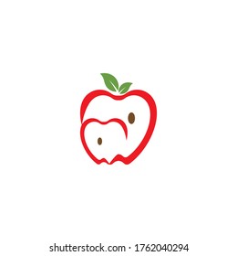Plantilla de logotipo de icono de ilustración de vector de Apple