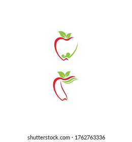 Apple vector illustration design icon logo template