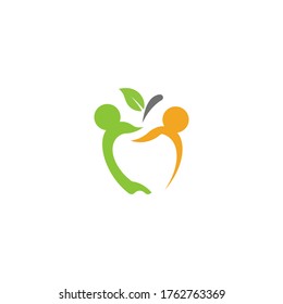 Plantilla de logotipo de icono de ilustración de vector de Apple