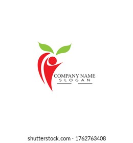 Apple vector illustration design icon logo template