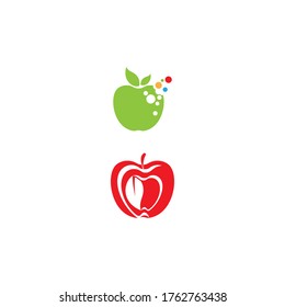 Plantilla de logotipo de icono de ilustración de vector de Apple