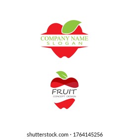 Apple vector illustration design icon logo template