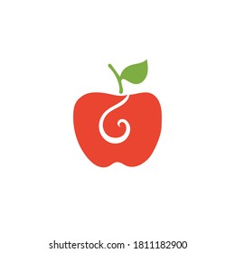 Apple vector illustration design icon logo template