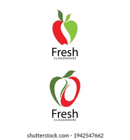 Apple vector illustration design icon logo template