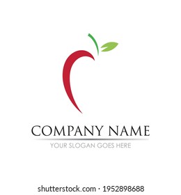 Apple vector illustration design icon logo template